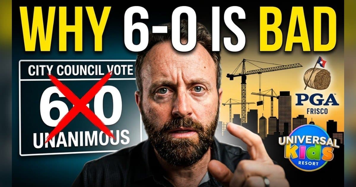 Frisco Councilman Jared Elad Warns Against Unanimous Votes, Highlights Development Imbalance in Fast-Growing City