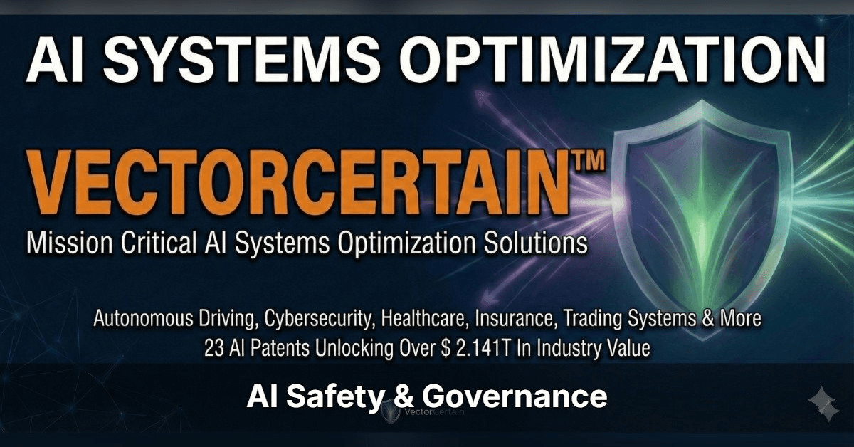Landmark Study Confirms AI Agents Cannot Govern Themselves; VectorCertain's Architecture Already Provides the Solution